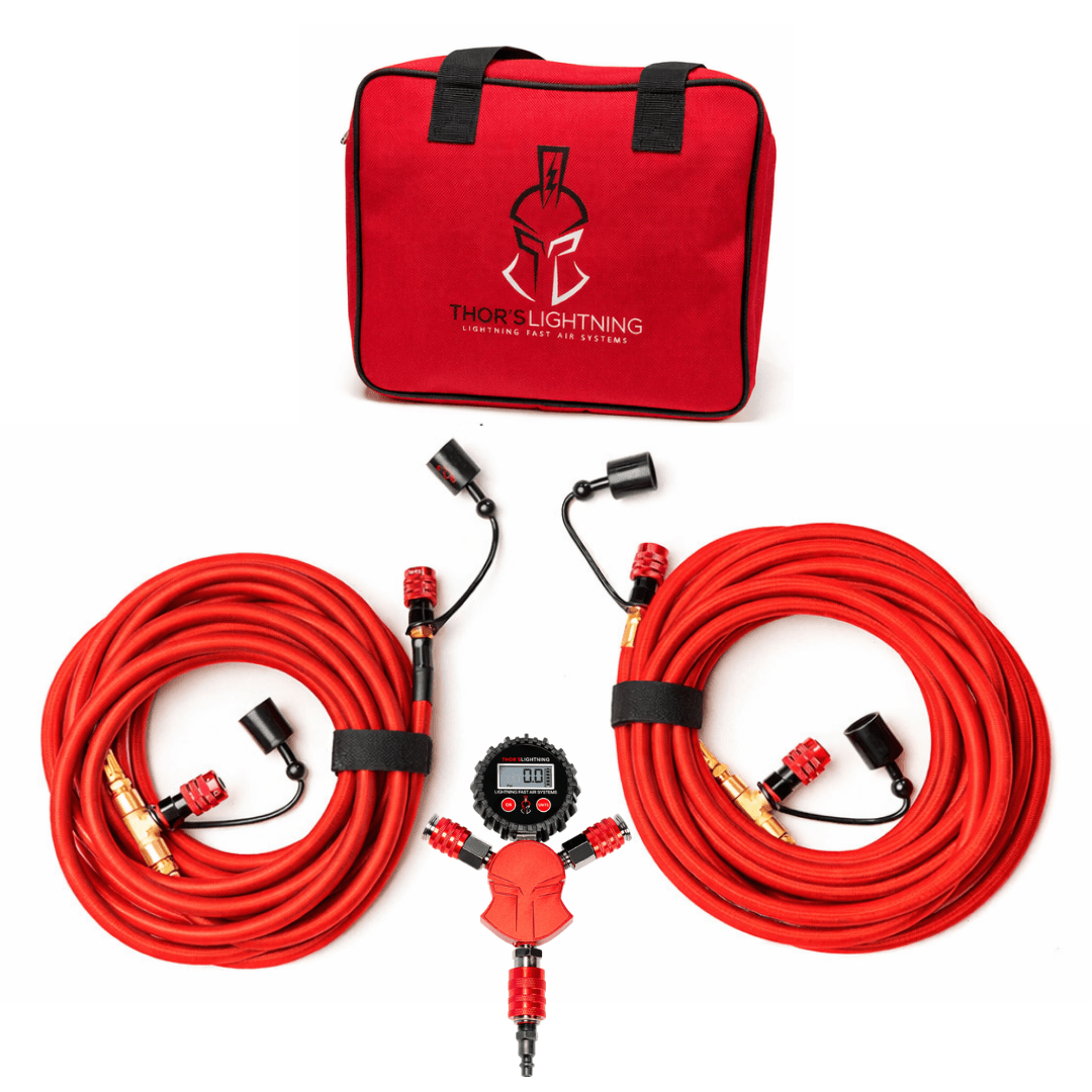 Thor’s Lightning Rapid 4-Tire Air System | 300 PSI StrikeShield™ Braided Hose