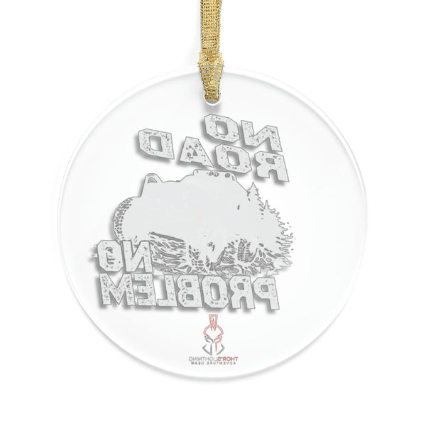 Thor's Lightning No Road No Problem Tree Ornament 2