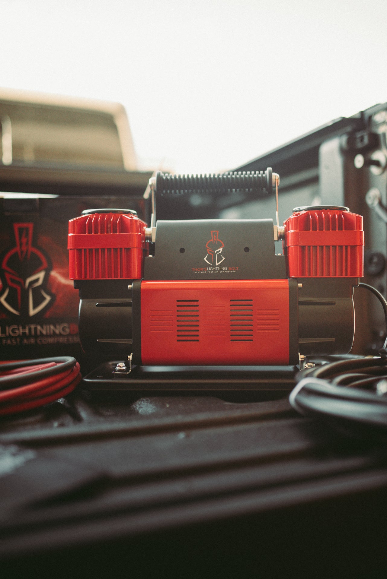 Thor's Lightning Bolt Portable 12v True Dual Air Compressor 10.6 CFM 7