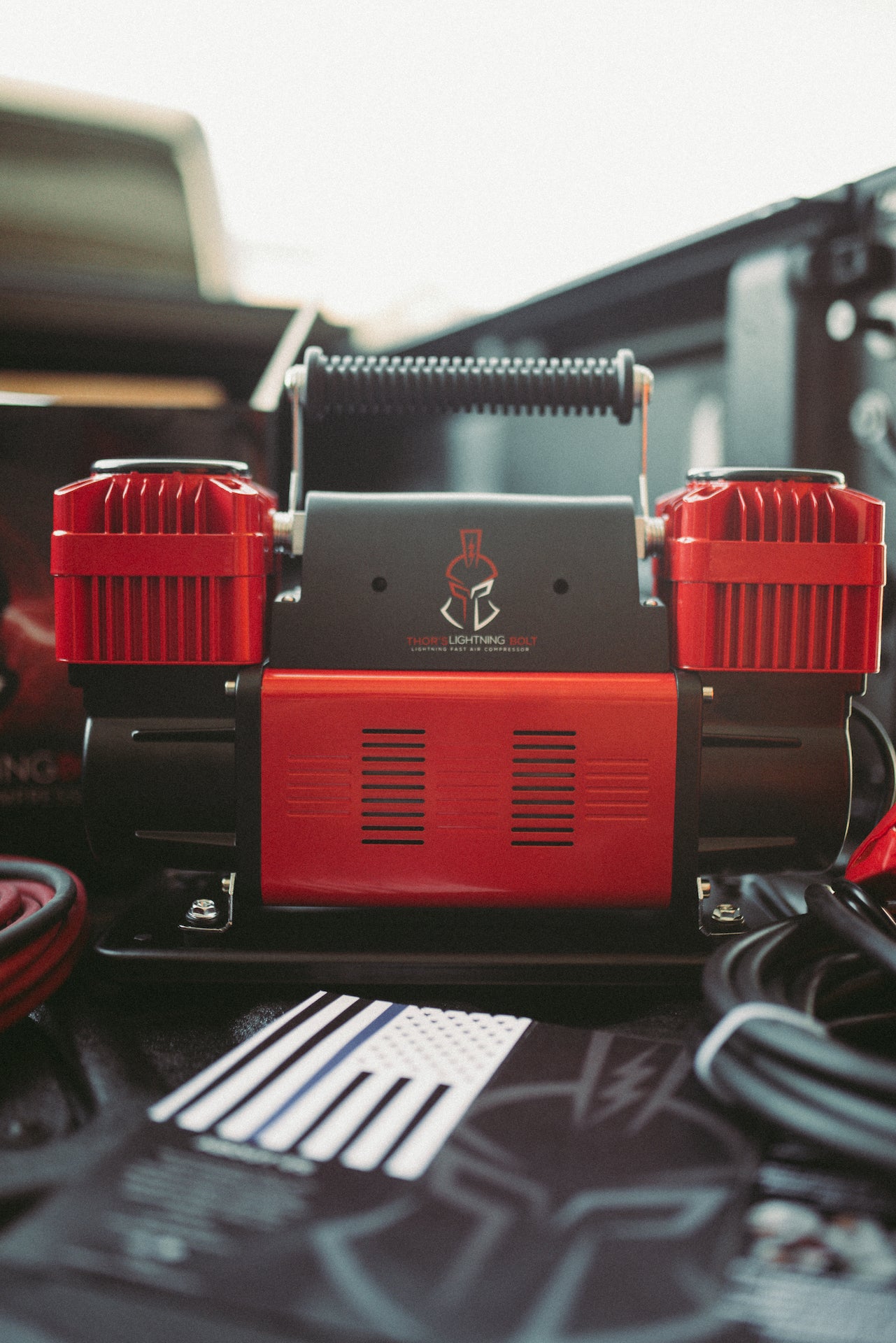 Thor's Lightning Bolt Portable 12v True Dual Air Compressor 10.6 CFM 5