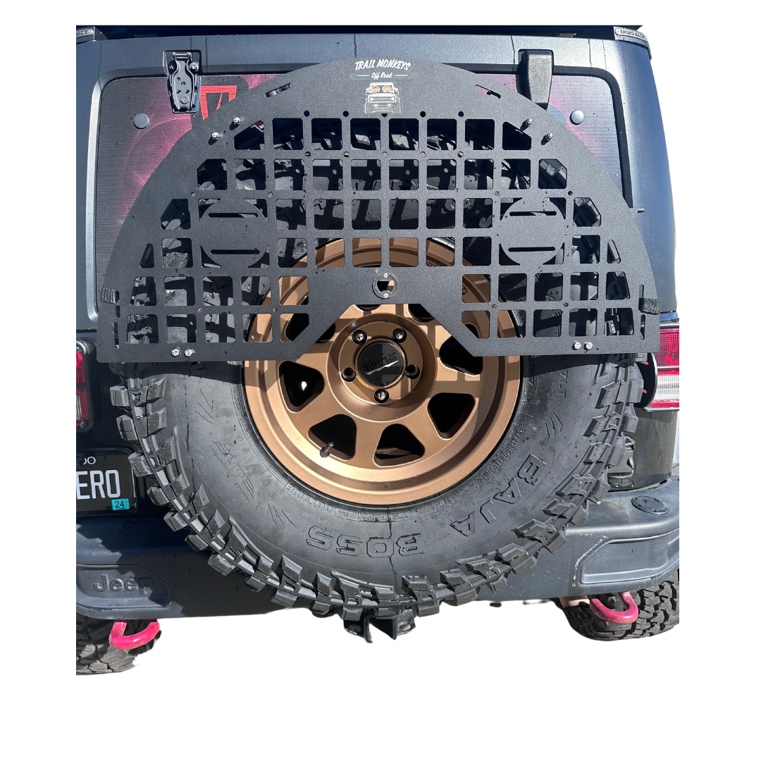 Trail Monkeys Offroad Monkey Pack Spare Tire MOLLE Gear Storage Rack System Jeep Wrangler JL/JLU (2018-Present)  2