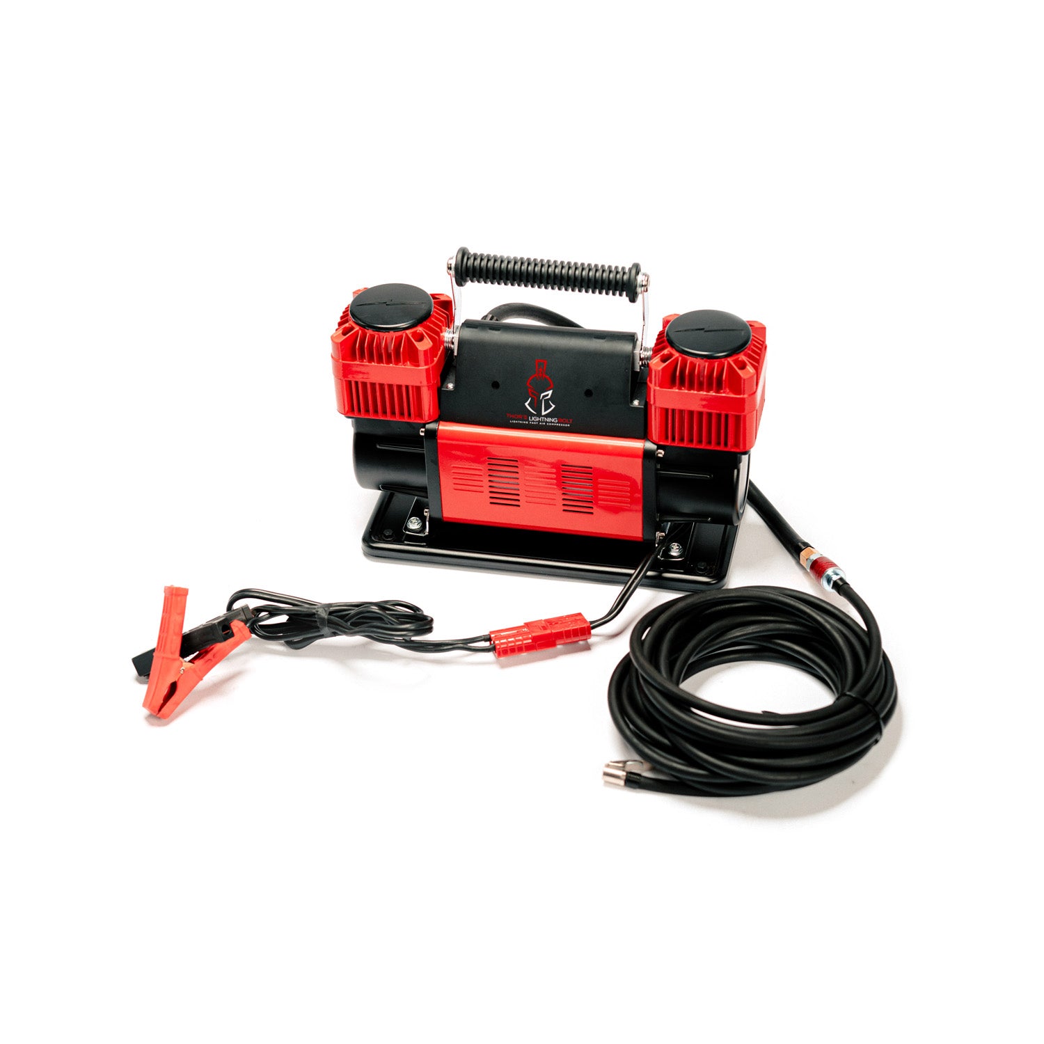 Thor's Lightning Bolt Compresseur d'air portable 12 V véritable double 10,6 CFM 