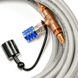 Thor's Lightning Rapid 4-Tire Air System blue and silver hose kit, detail view