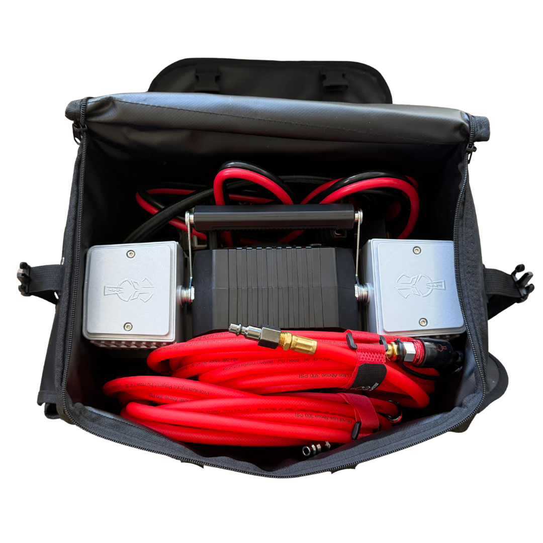 Thor’s Lightning Air System Storage Bag – Fits 12V Compressors & 4-Tire Inflation Kits, Heavy-Duty & Weather-Resistant