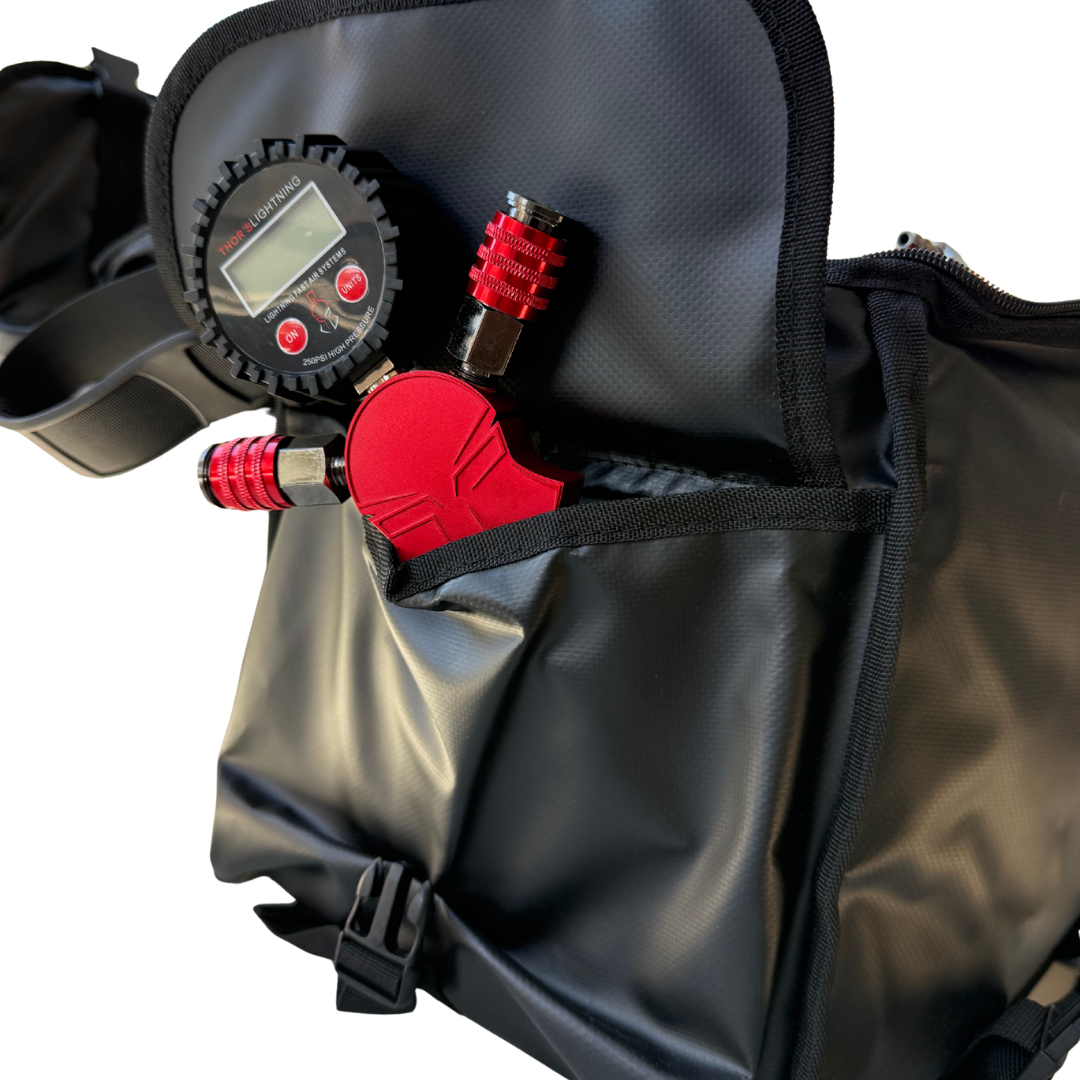 Thor’s Lightning Air System Storage Bag – Fits 12V Compressors & 4-Tire Inflation Kits, Heavy-Duty & Weather-Resistant