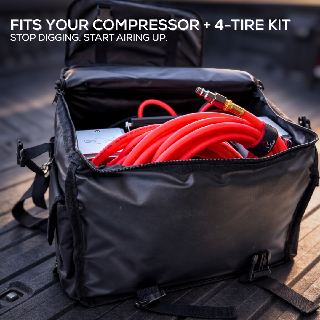 Thor’s Lightning Air System Storage Bag – Fits 12V Compressors & 4-Tire Inflation Kits, Heavy-Duty & Weather-Resistant