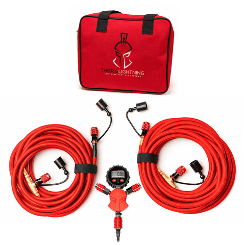 Thor’s Lightning Rapid 4-Tire Air System | 300 PSI StrikeShield™ Braided Hose