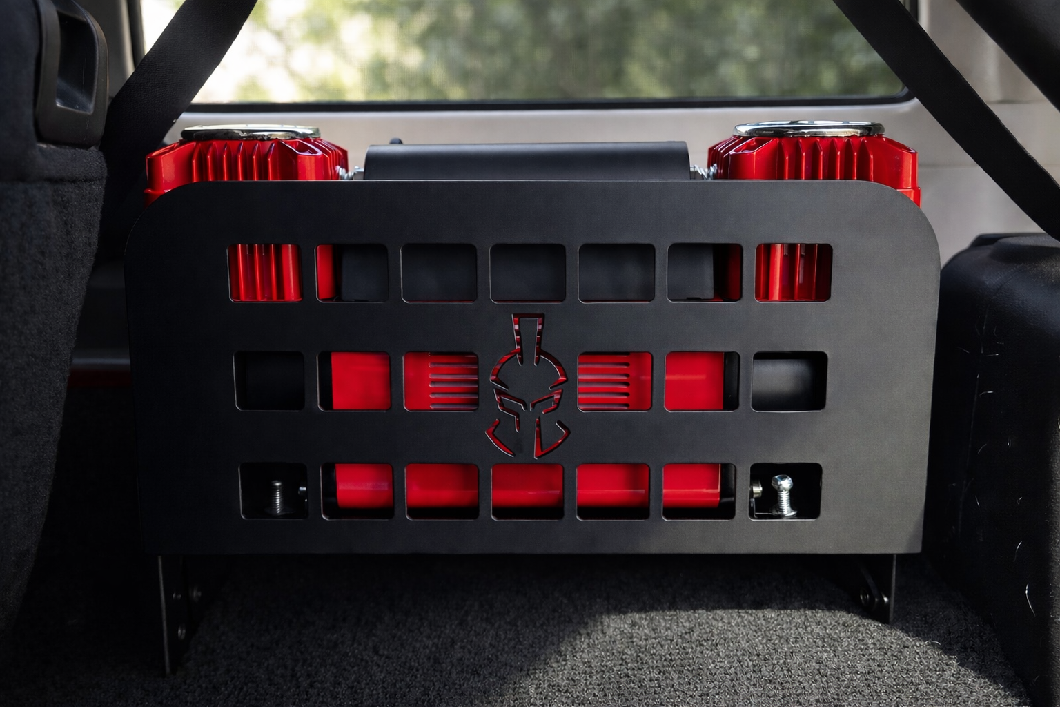 Thor's Lightning Refuge MOLLE Support de rangement pour compresseur d'air portable pour Jeep Wrangler JKU 2007-2018