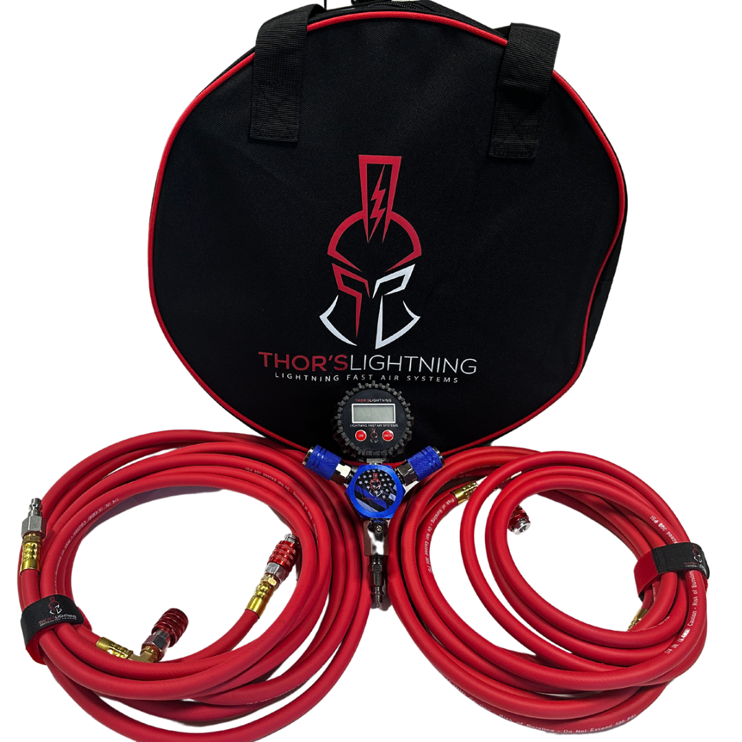 Thor's Lightning Portable 12v Multi-Tire Rapid Adventure Air System Thin Blue Line Edition