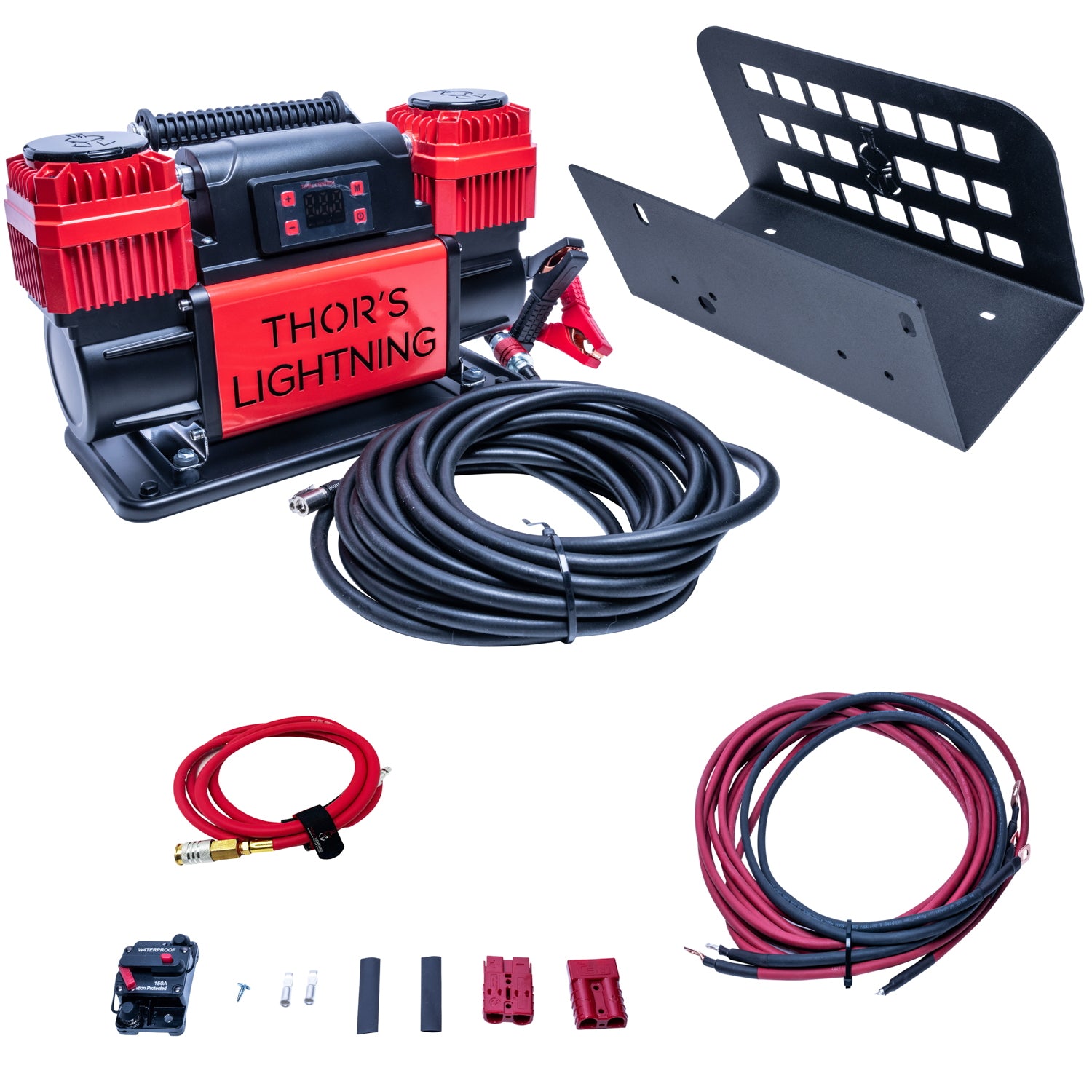 Thor's Lightning Compresseur d'air portable 12 V à double montage pour Toyota Tacoma 2005 à aujourd'hui et Toyota Tundra à partir de 2007