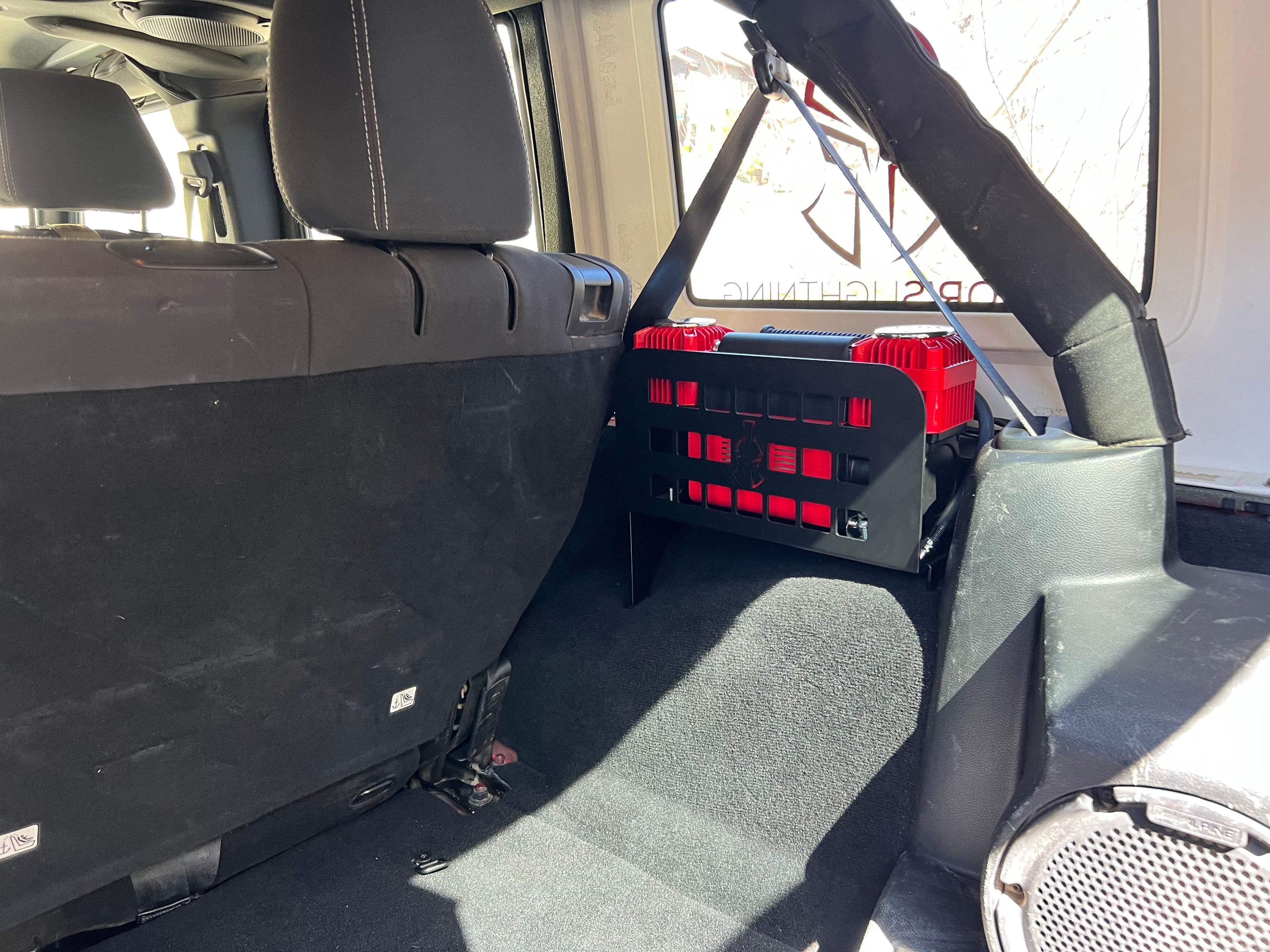 Thor's Lightning Refuge MOLLE Portable Air Compressor Storage Mount for Jeep Wrangler JKU 2007-2018 Driver Side  2